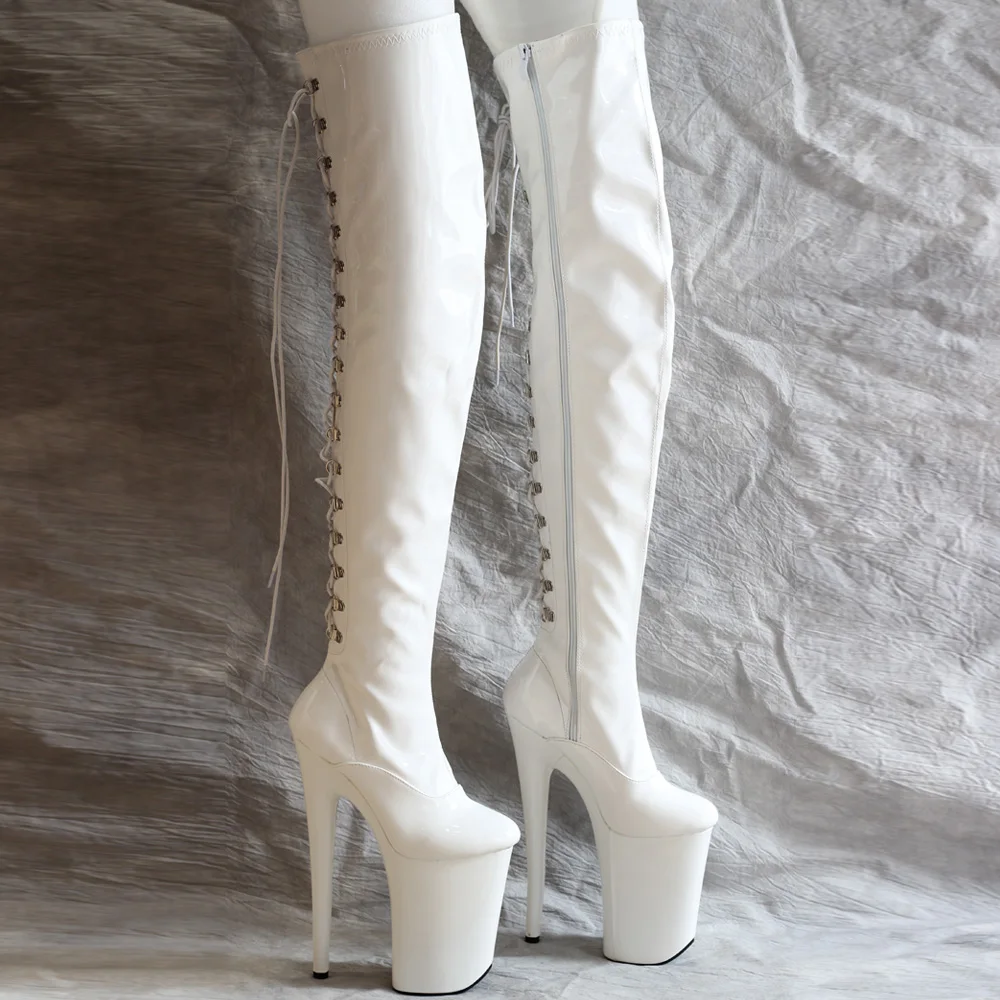 JIALUOWEI 9 Inch High Heel  Exoticpoledance Thigh High boots Size36-40