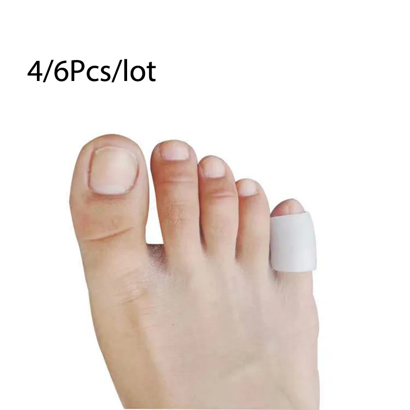 

4/6Pcs/lot Silicone Gel Little Toe Tube Corns Blisters Corrector Pinkie Protector Gel Bunion Toe Finger Protection Gel Sleeve
