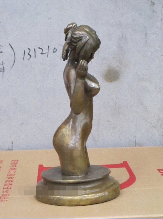 Rui 11 &quotЗападное искусство Бронзовая скульптура красивый сексуальный бюст голый