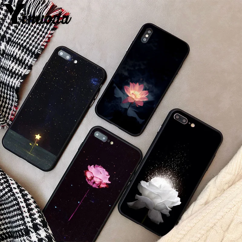 Yinuoda светящиеся цветы звезды в темноте Fundas чехол для телефона iPhone 5 5Sx 6 7 7plus 8 8Plus X XS