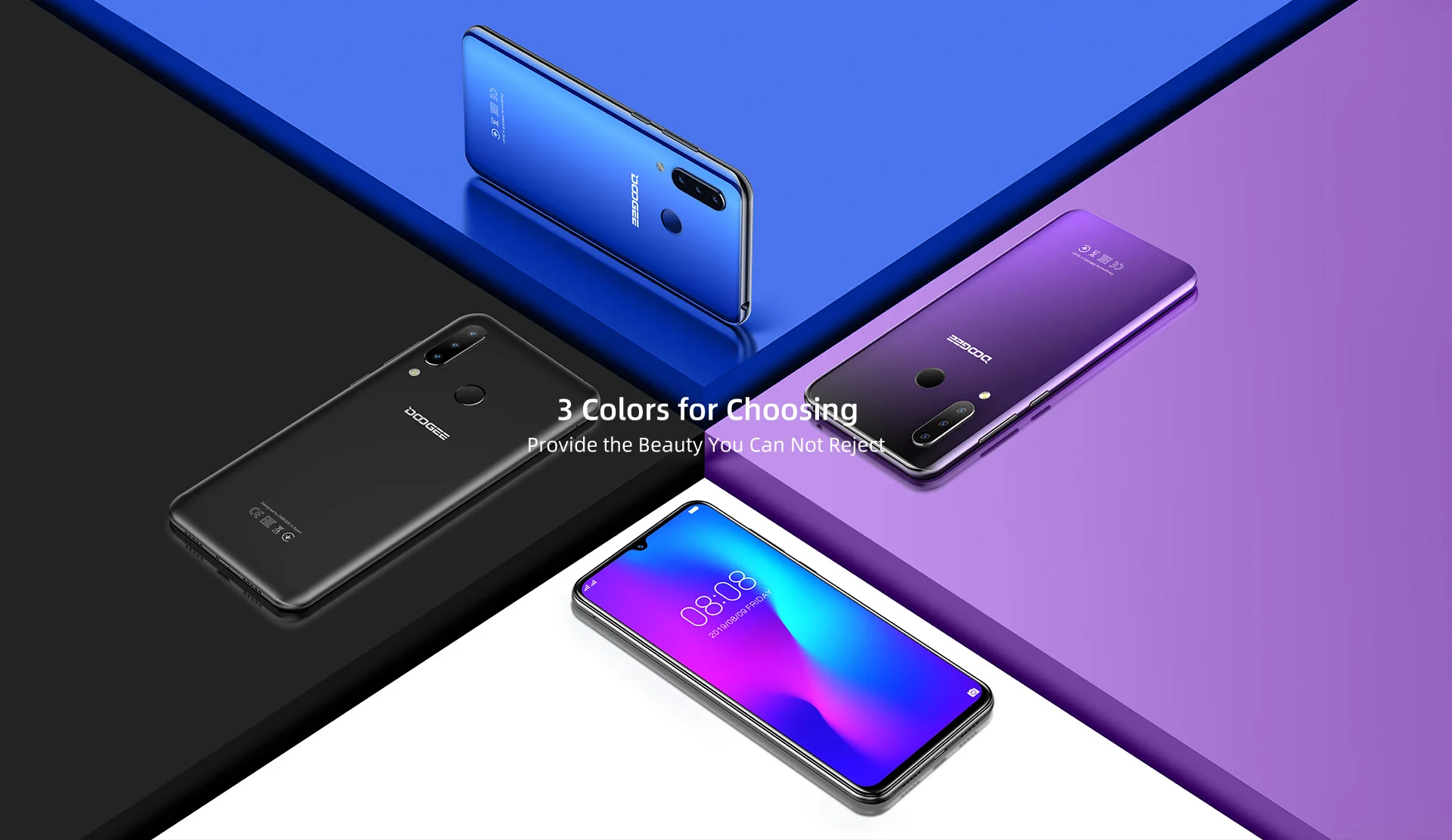 Doogee N20 4G смартфон 6," экран капли мобильный телефон 4 Гб+ 64 Гб Восьмиядерный 16 МП Тройная задняя камера 4350 мАч 10 Вт Быстрая зарядка