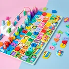 Детские игрушки, деревянные игрушки Монтессори, подсчет формы для рыбалки, сочетание цвета, обучение раннему образованию, учебные пособия, математические игрушки для детей