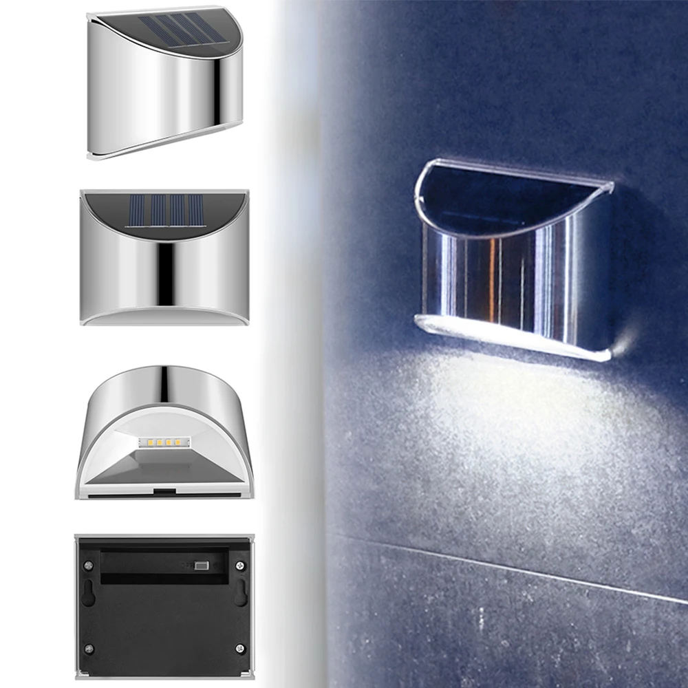 

2PCS LED Solar Light PIR Motion Sensor Waterproof Outdoor Wall Lights Stainless Steel Shell Lighting For Garden Home Use 2020