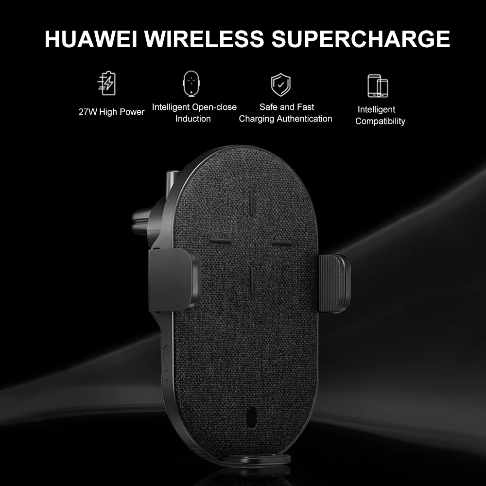 Автомобильный держатель для телефона Huawei супербыстрая Беспроводная зарядка 27 Вт