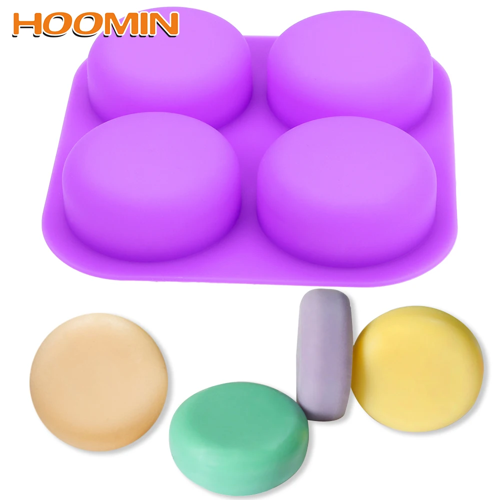 HOOMIN DIY Ручная работа силиконовые формы для мыла лоток многоразовые 4 полости