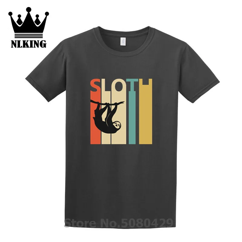 Vintage Sloth Gift Japanese Anime T-shirts Men monkey humor boy girl 3 T-Shirts Hakuna sloth Short Sleeve O-Neck tees | Мужская одежда