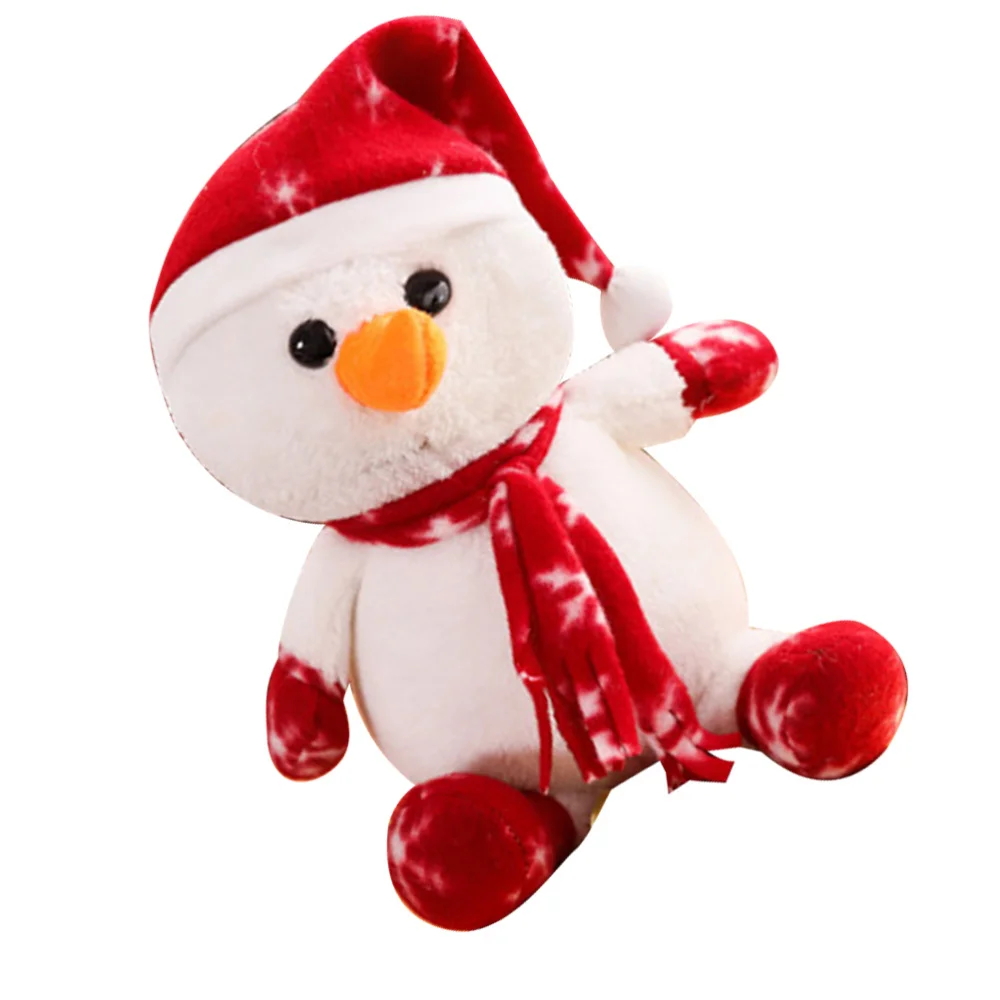 

Christmas Snowman Adornment Snowman Plush Doll Decoration Snowman Christmas Desktop Adornment (25cm)