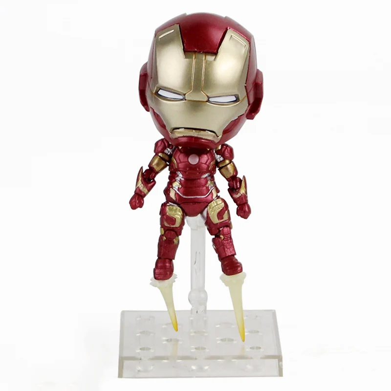 Iron Man 543 No Box Бесконечность войны Мстители фигурку Nendoroid 543 781 866 955 988 1037 Человек-паук Железный человек Локи черная модель пантера игрушки - Цвет: Iron Man 543 No Box