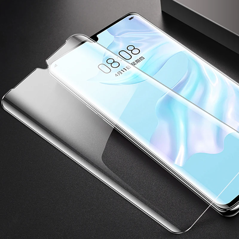 Защита экрана от УФ-клея для Huawei P40 Pro 5D полное покрытие жидкий клей закаленное