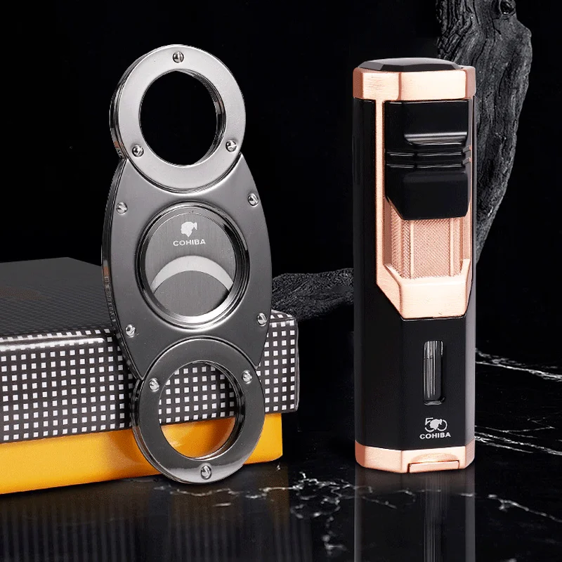 

Ветрозащитная струйная Зажигалка Cohiba, металлическая фреза, аксессуары для курения, Крутые гаджеты
