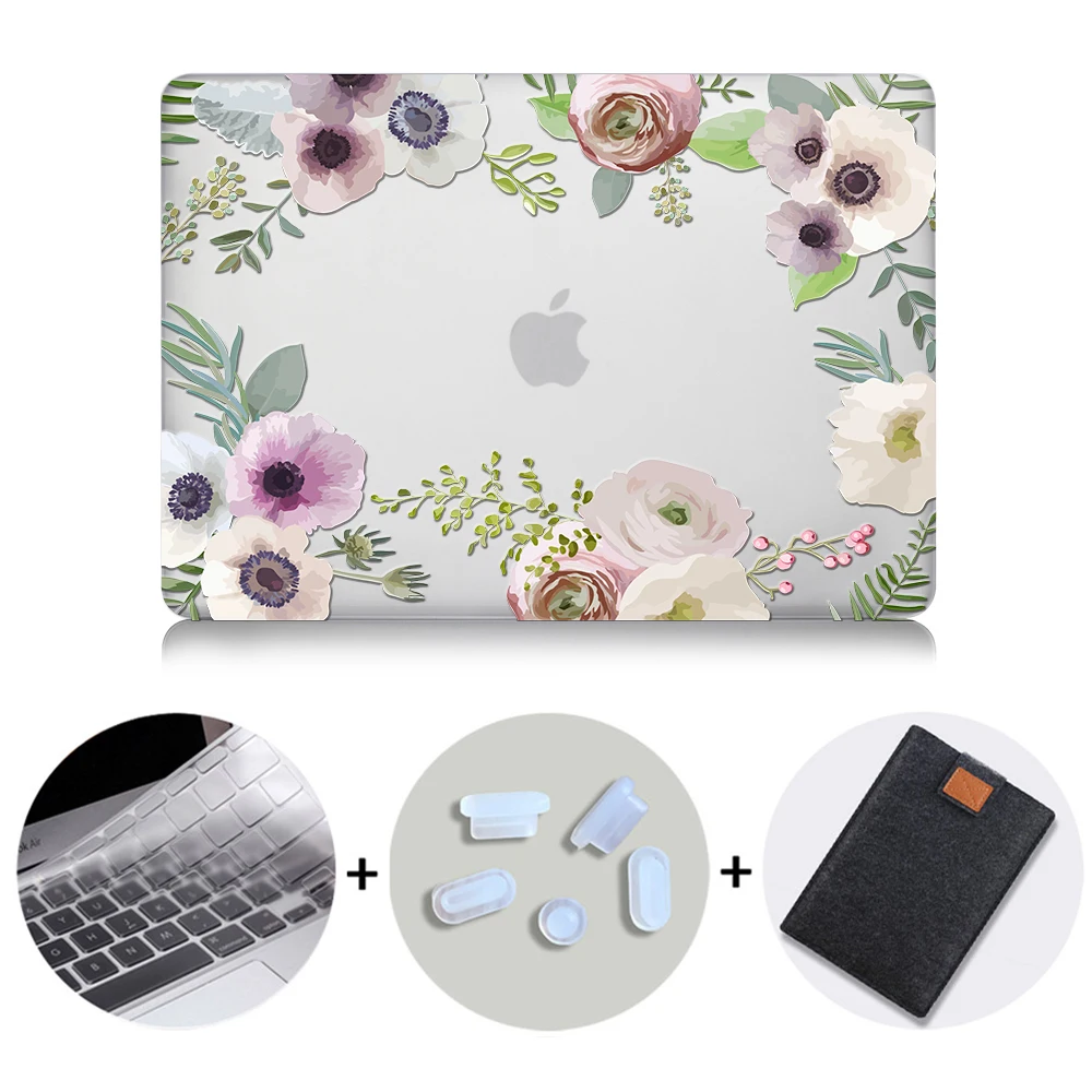 MTT чехол с цветами и кристаллами для Macbook Air Pro retina 11, 12, 13, 15, твердый цветочный чехол для mac book Pro 13,3 дюймов, сумка для ноутбука - Цвет: MB12