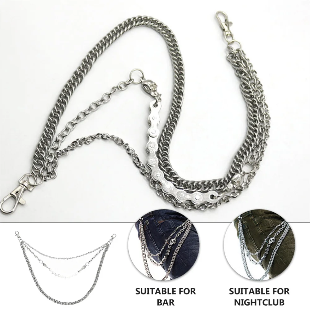 

1Pc Decorative Trouser Chain Male Pan Chain Hip-hop Fashion Trouser Chain White