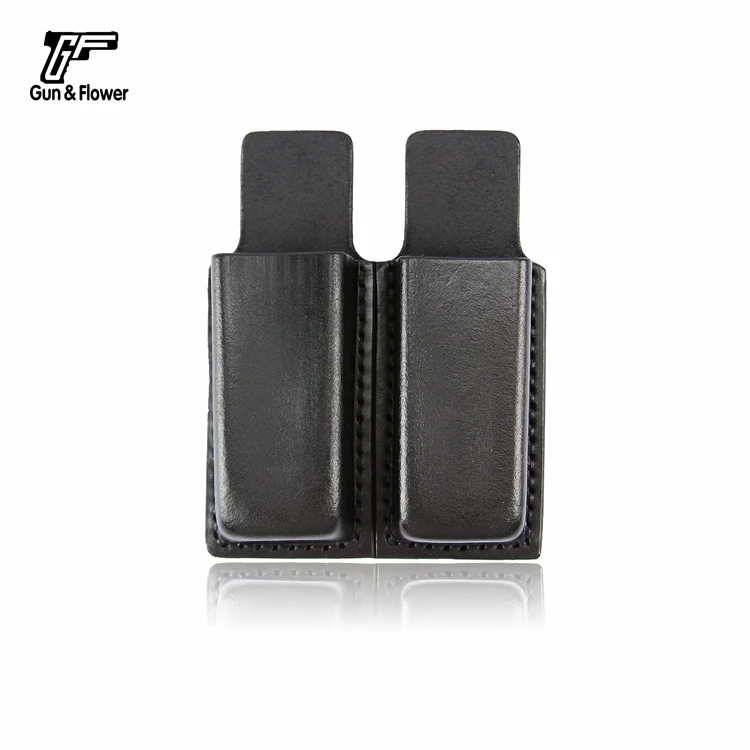 Кожаная двойная кобура 9 мм с открытым верхом и цветочным рисунком сумка