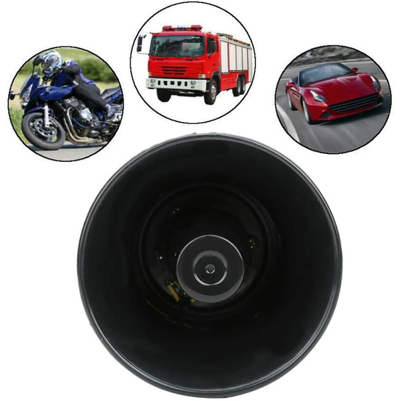 12V Police Siren Speaker 3 Tone Sound Volume Adjustment Vehicle Horn with Mic Loudspeaker Emergency Electronic PA System | Автомобили и