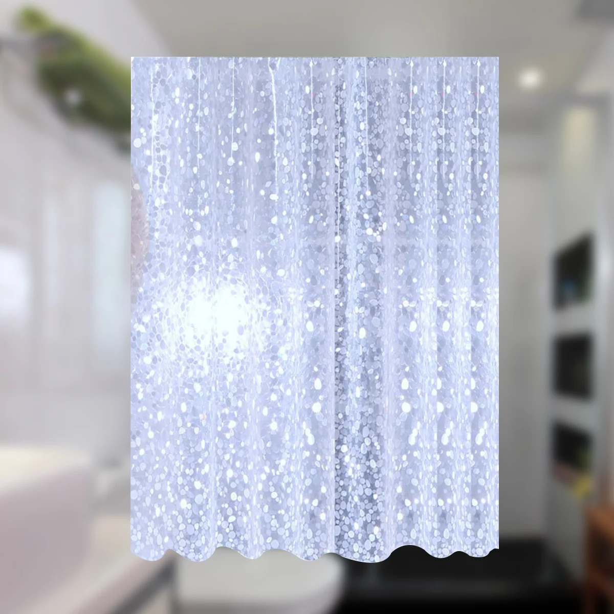 

Прозрачная Водонепроницаемая занавеска для душа с 3d-изображением гальки, влагостойкая занавеска для ванны с защитой от плесени, для ванной,...