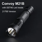 Светодиодный фонарик Convoy M21B SST40, фонарь S2 + Plus, тактисветильник для походов, рыбалки, работы, версия 21700