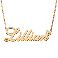 lillian name tag necklace personalized pendant jewelry gifts for mom daughter girl friend birthday christmas party present