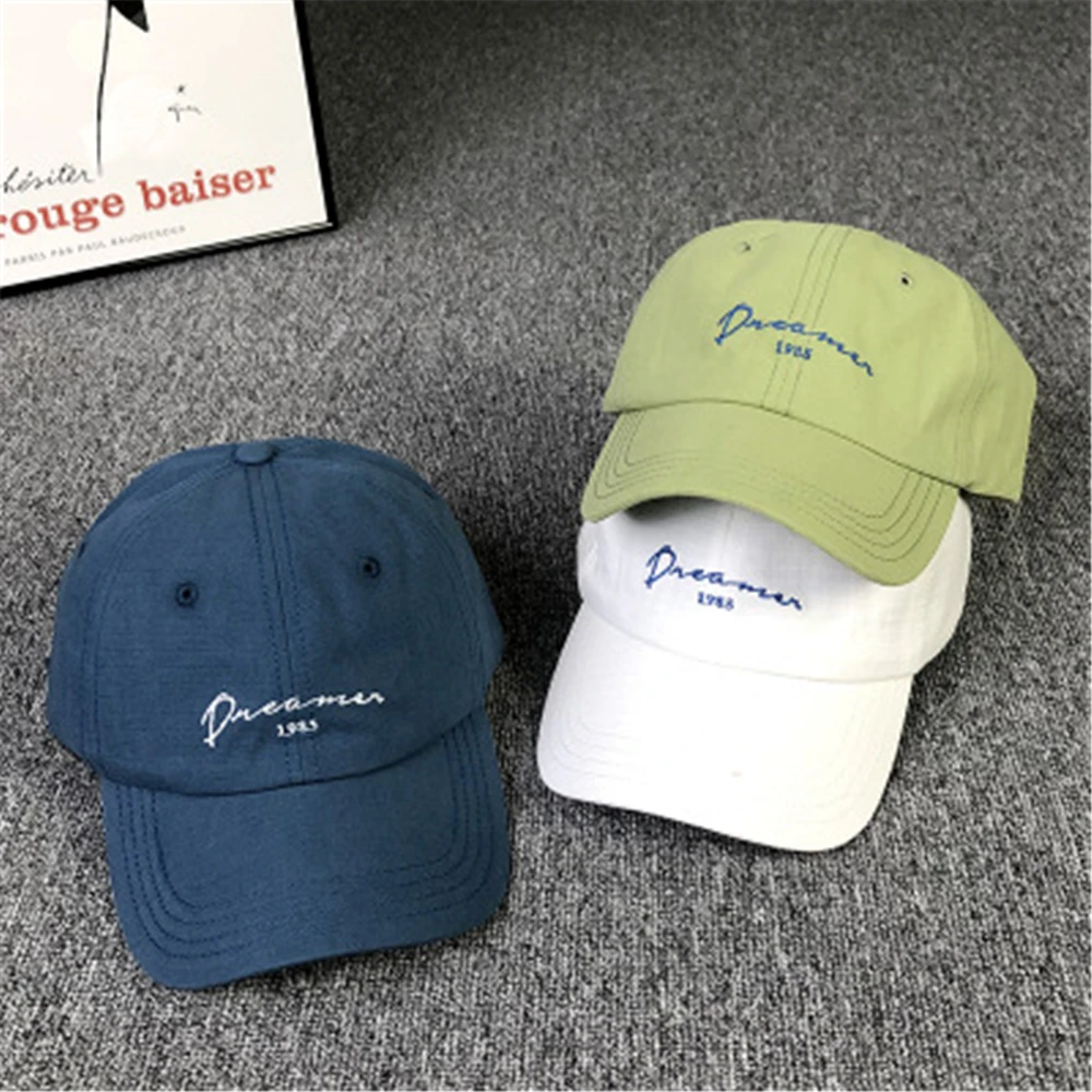 Сезон: весна лето упрощенный с вышитой надписью бейсболка Кепки южнокорейский