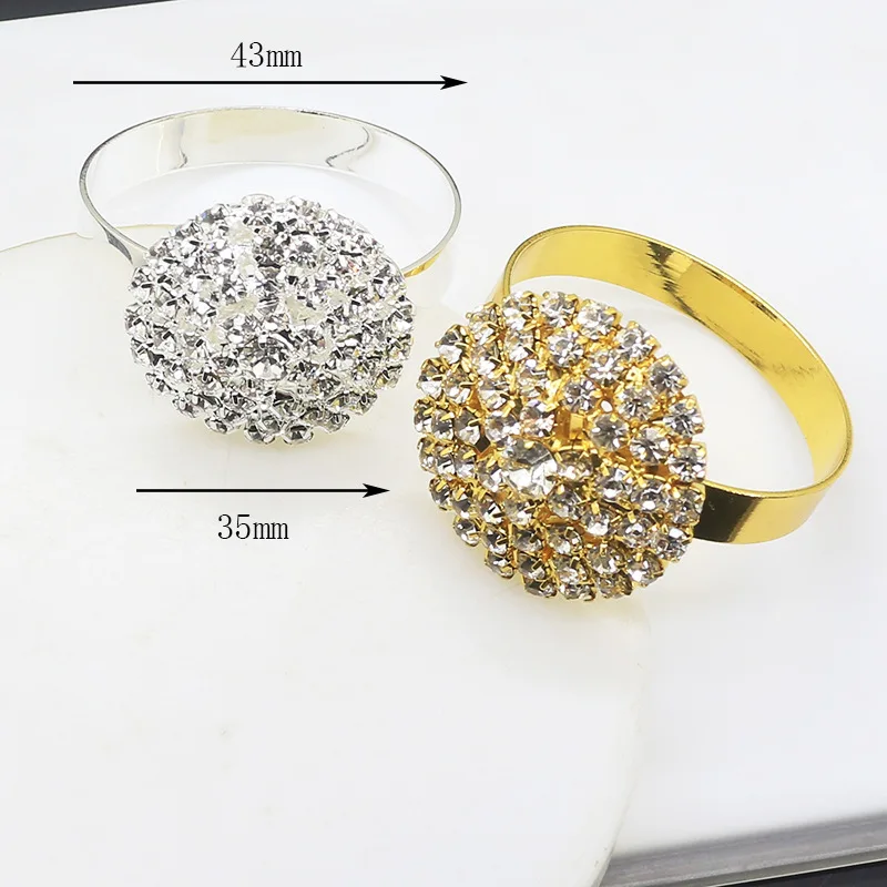 

Zinc Alloy Napkin Ring Home Kitchen Wedding Christmas Party Table Decoration Creative Personality Toast Button Napkin Button 6pc