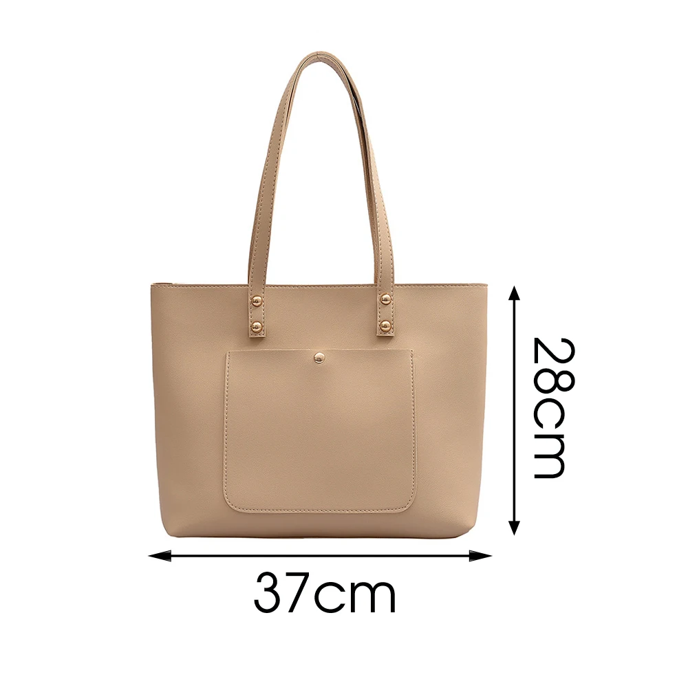 

2pcs Summer Fashion Ladies Handbags Quality Pu Leather Crossbody Bags For Women Large Capacity Shoulder Bag Solid Handbags