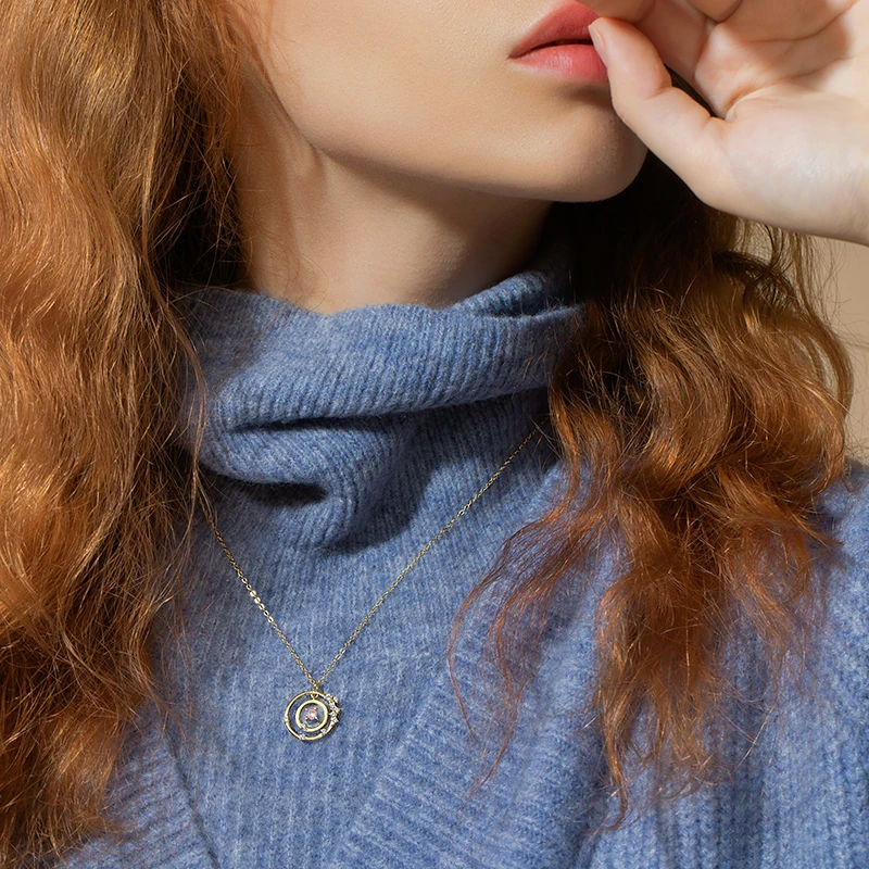 Thaya Silver 925 Jewelry Gold Fantasy Design Star Rail Necklace for Women Bijoux Female Gift | Украшения и аксессуары