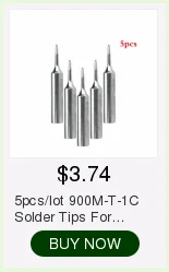 5 шт./лот 900M-T-1C ПАЯЛЬНЫЕ НАКОНЕЧНИКИ для Hakko Saike Aoyue Gordak паяльная станция 936/937 наконечники для паяльника без свинца