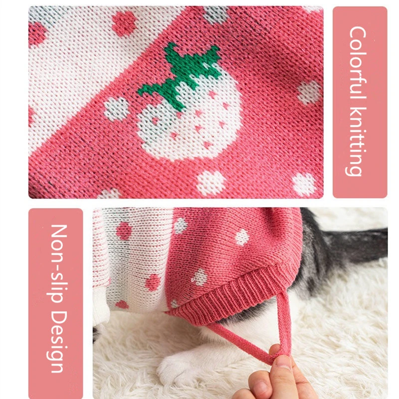 Зимняя одежда для котят кошек собак Рождественский свитер осенне-зимняя с