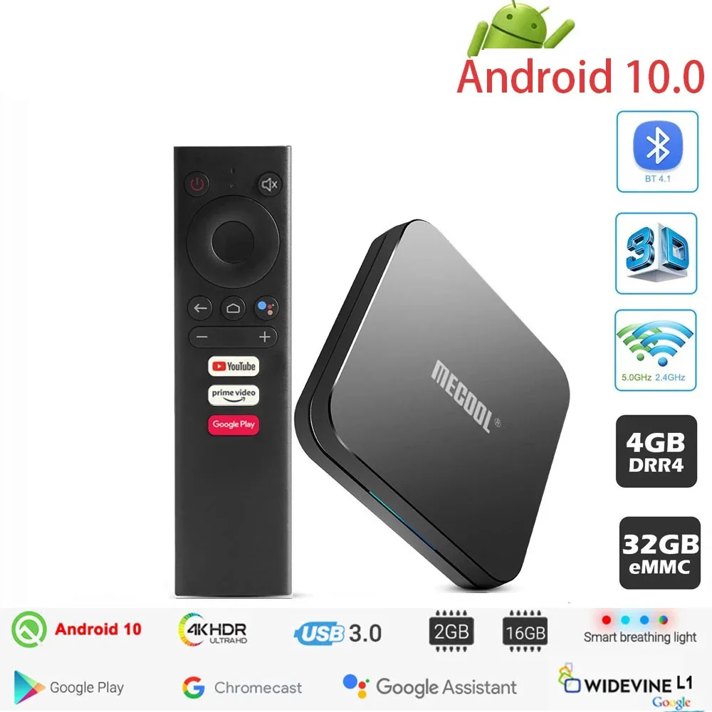 5 шт. MECOOL KM9 PRO Android 10 0 TV Box Amlogic S905X2 4G DDR4 32G 4K Google Certified 9 ATV Smart Голосовое