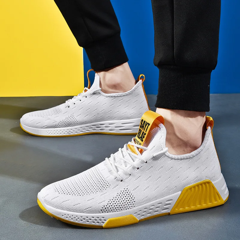 

men Walking Shoes Hot New Mesh Breathable Knit Ladies Mix Colors Man Shoes Soft Platform Slip On Loafers