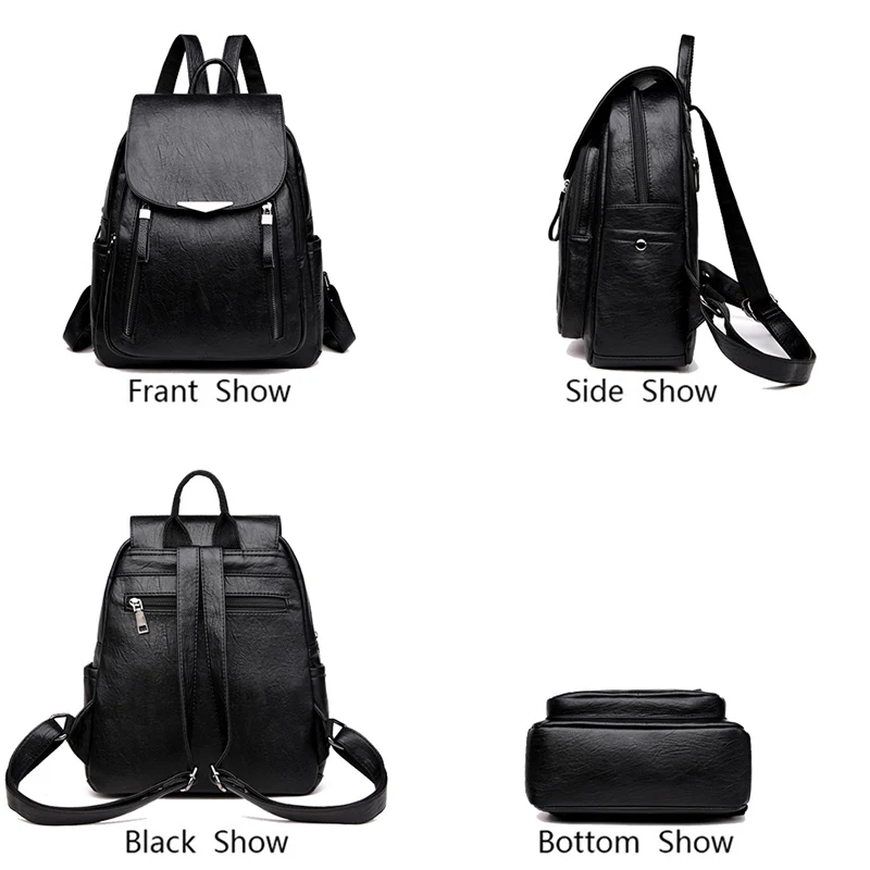 Летний популярный брендовый кожаный женский рюкзак Большая вместительная