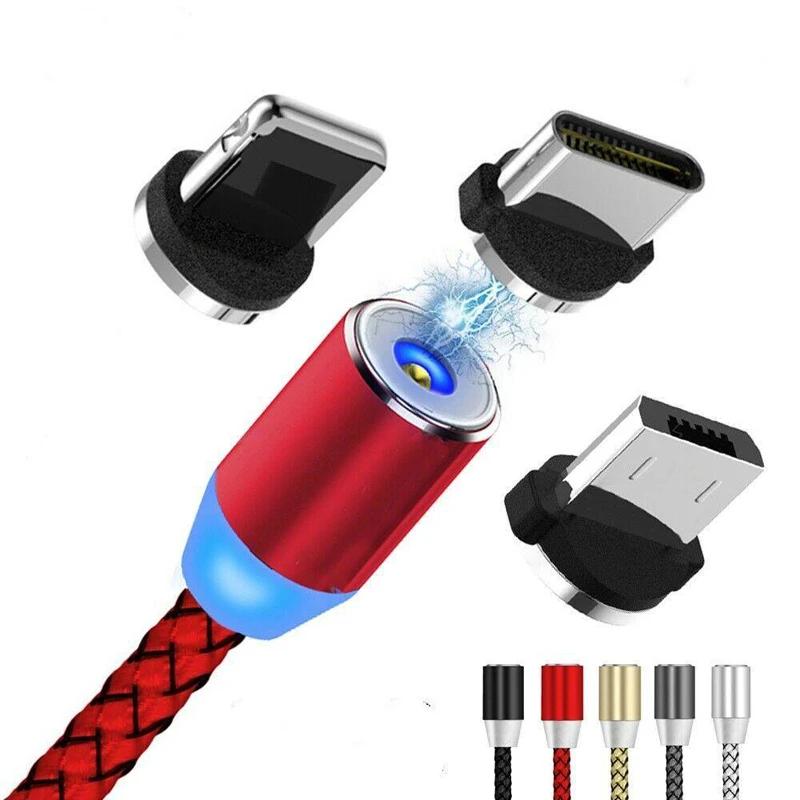 Нейлоновый Магнитный кабель Type-C для быстрой зарядки 1 м Huawei Mate 9 10 P10 P20 Pro Honor Xiaomi redmi