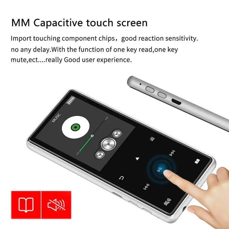 Bluetooth Mp4 портативный медиа музыкальный плеер 2 4 дюймов пресс экран ключ Hifi