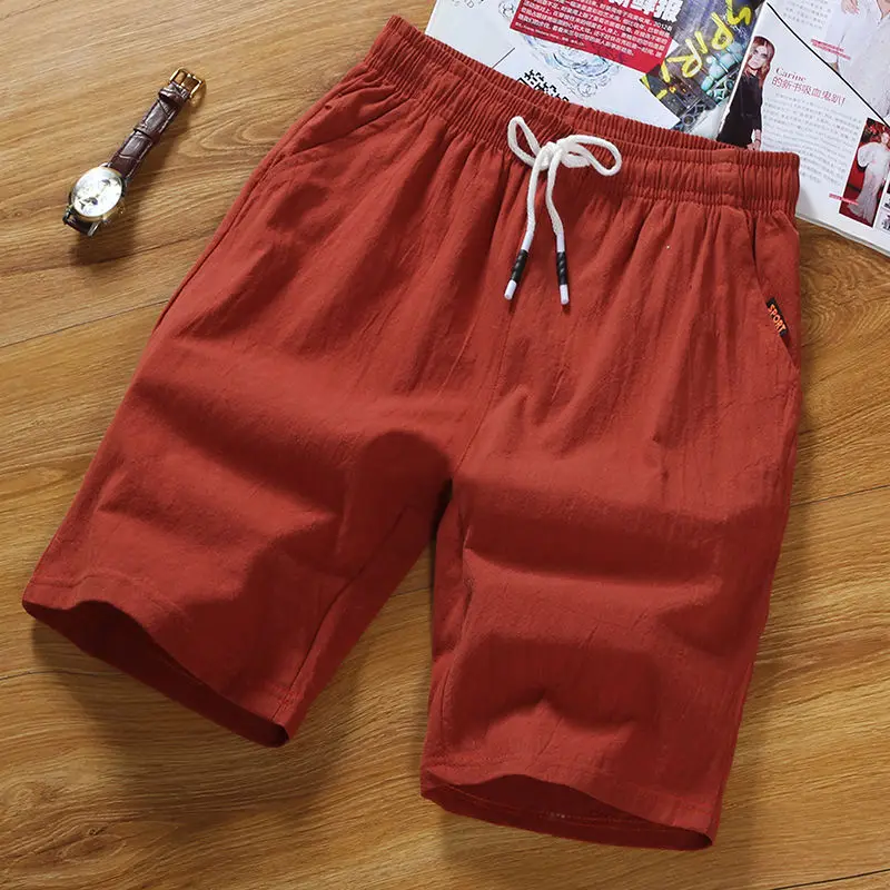 Мужские повседневные пляжные шорты Homme качественные с эластичной резинкой на