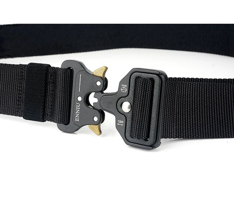 

Nylon Tactical Belt Army Belt Men Outdoor Training Belts Black High Quality Easy Unlock Metal Military Buckle Belt