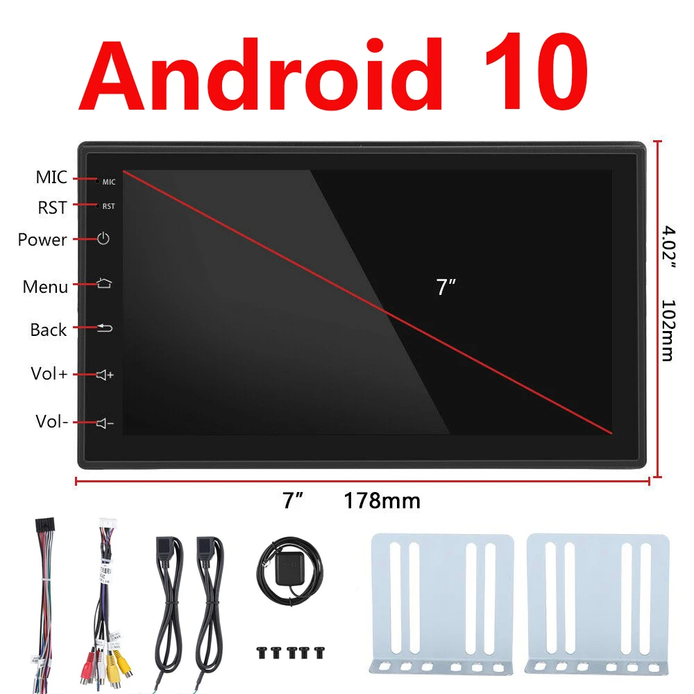 

7 дюймовый автомобильный MP5 мультимедийный плеер авторадио 2 din сенсорный экран Bluetooth WIFI аудио GPS навигация система для Android 10