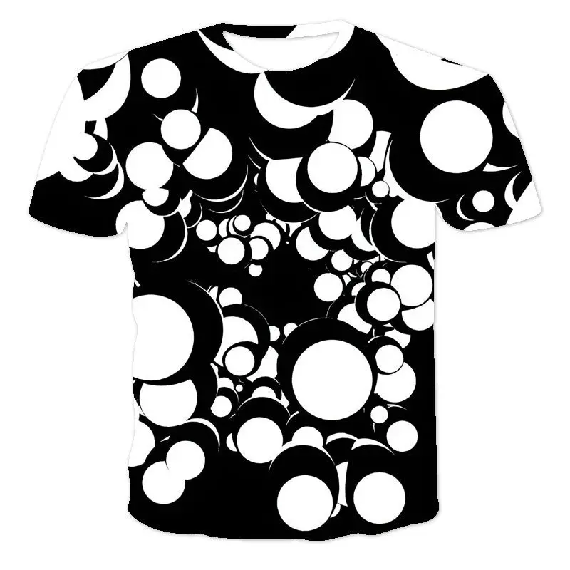 

Amoi Men And Women Personality Fresh And Versatile Black And White 3D Popular Casual Short-Sleeved T-Shirt XXS-6XL Wholesale