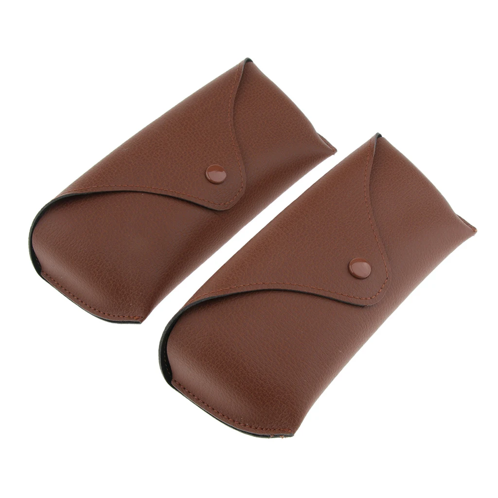 

2pcs Portable Soft PU Eyeglasses Box Sunglasses Protector Case Organizer