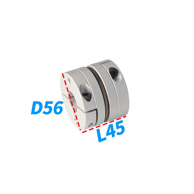 

D56L45 Aluminum Bellow Shaft Coupler Single Diaphragm Coupling Connector Flexible Laminated Servo Motor Screw CNC 3D Printer