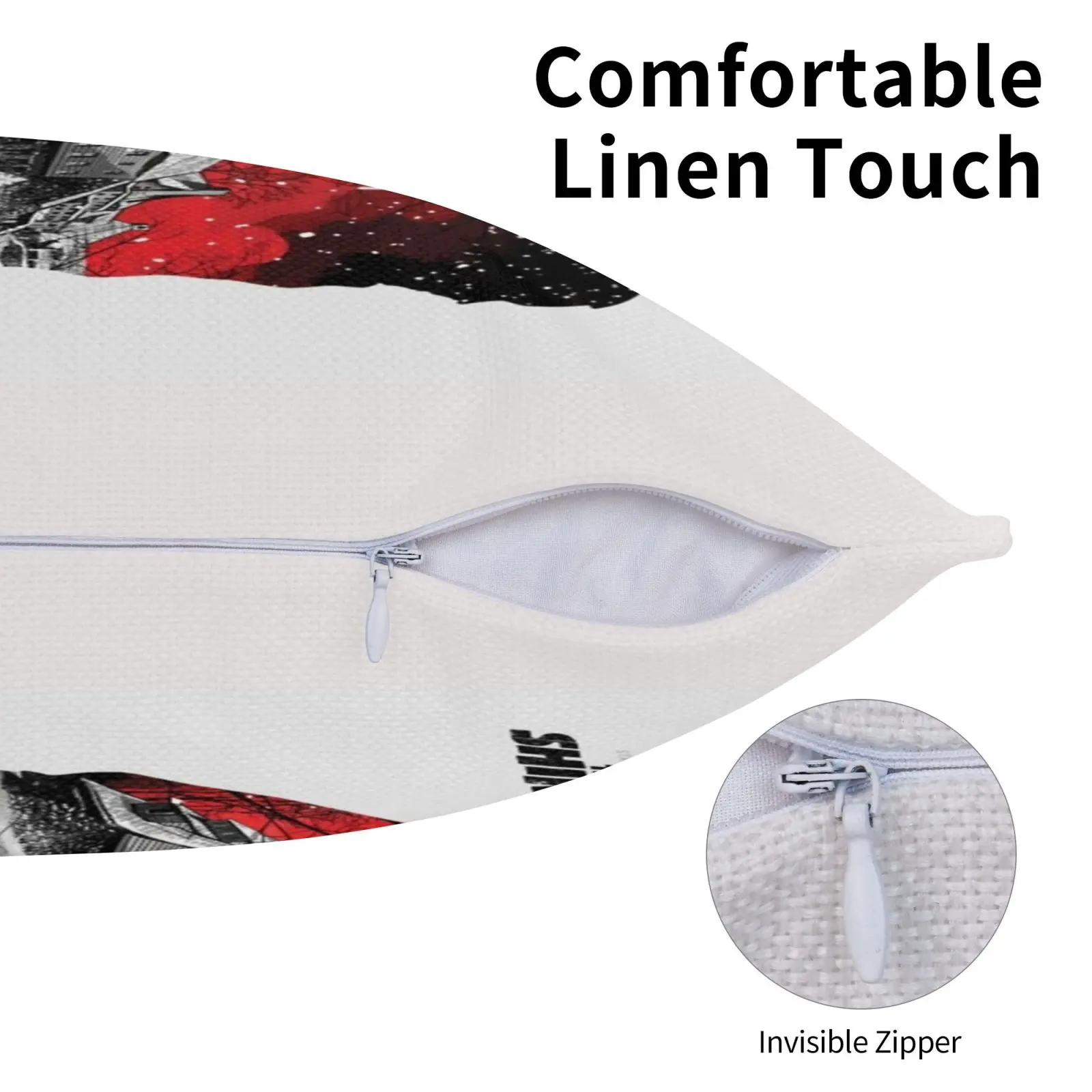 Наволочка из льняной плюшевой бархатной ткани с принтом на заказ Johnny'S Here