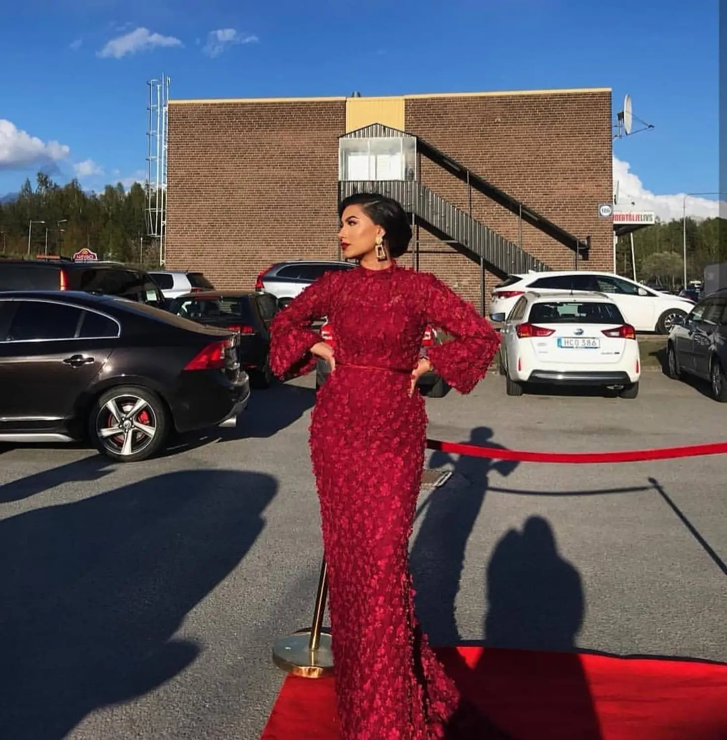 Модные мусульманские бордовые розовые вечерние платья русалки 2019 женские