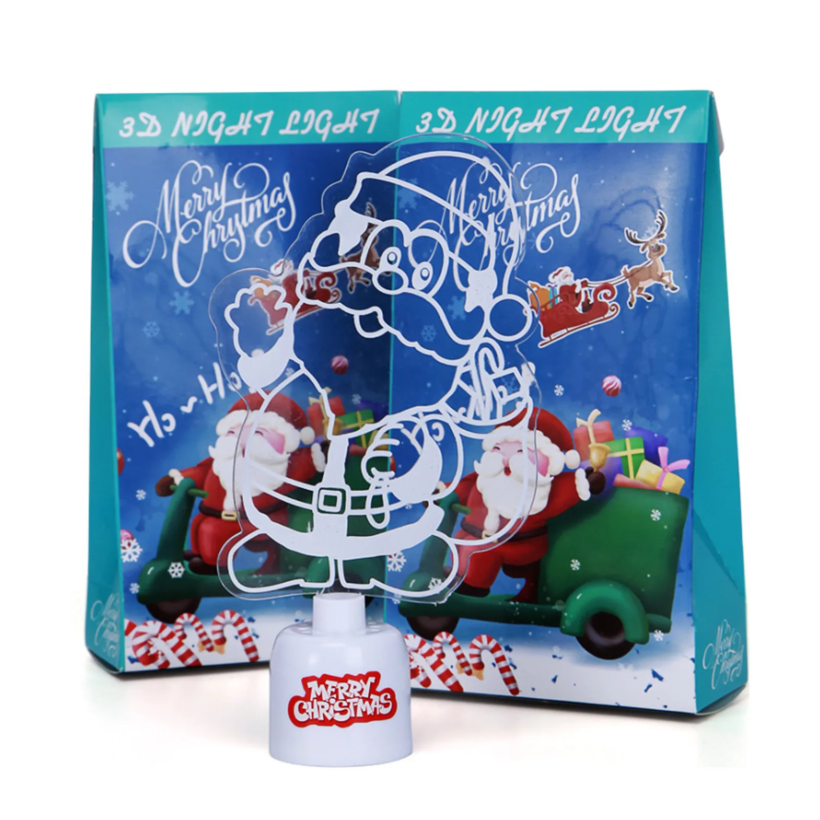 

Christmas Tree LED Night Light Color Changing Flashing Glowing Santa Claus Night Lamp For Bedroom Desktop Decoration Kids Gift