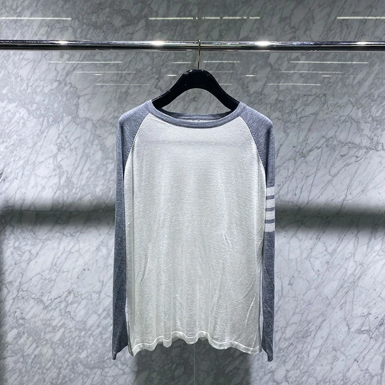 

Женский шерстяной свитер 2021, пуловер с длинным рукавом, топ, Мягкая Трикотажная футболка в полоску с круглым вырезом в Корейском стиле