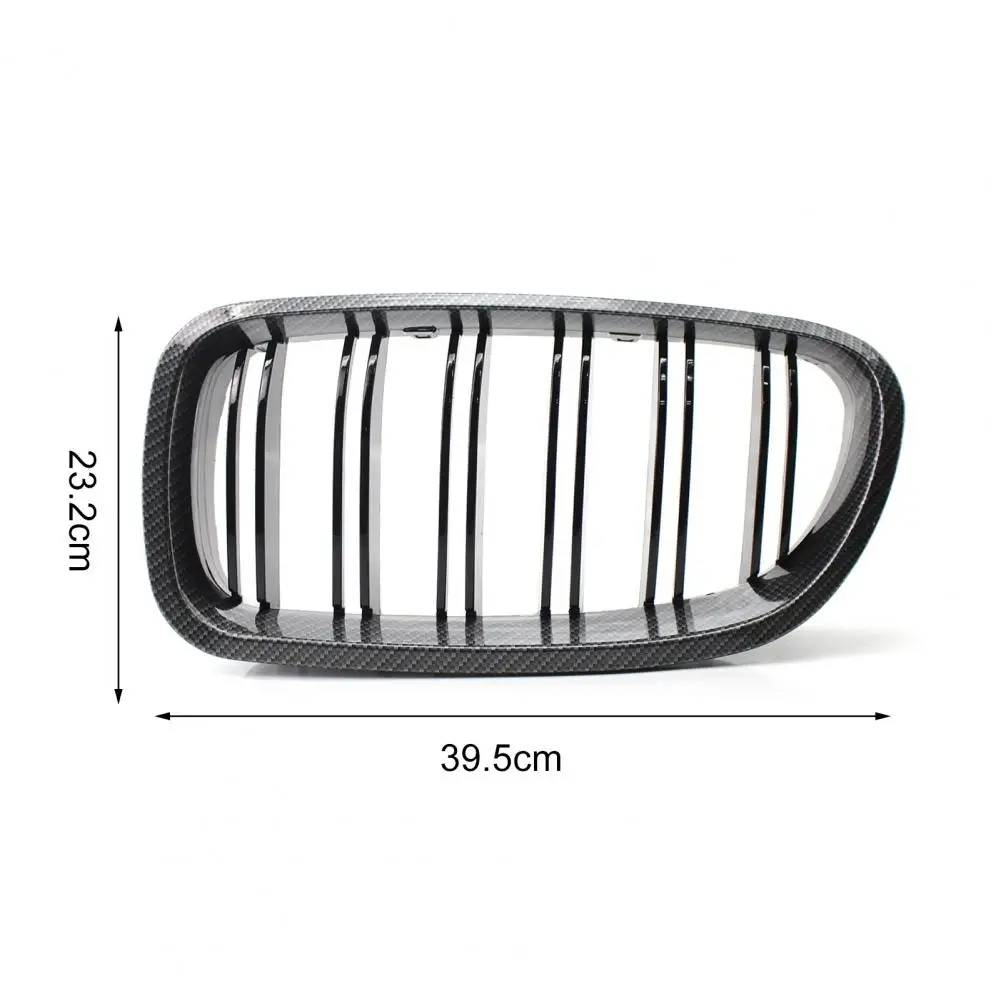 

2Pcs Car Carbon Grain Double Slat Gloss Black Kidney Grille Grill 51137261356/51137203650/51137261355/51137203649/51137200728/51