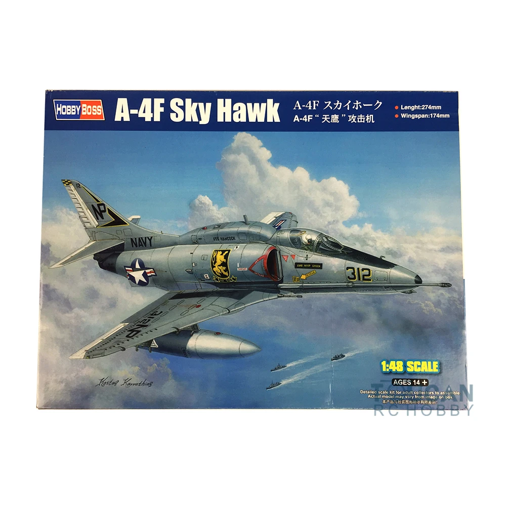 

US Stock 1/48 Hobby Boss 81765 A-4F Skyhawk Attack Aircraft Warplane Model Kit Plastic TH06095-SMT5