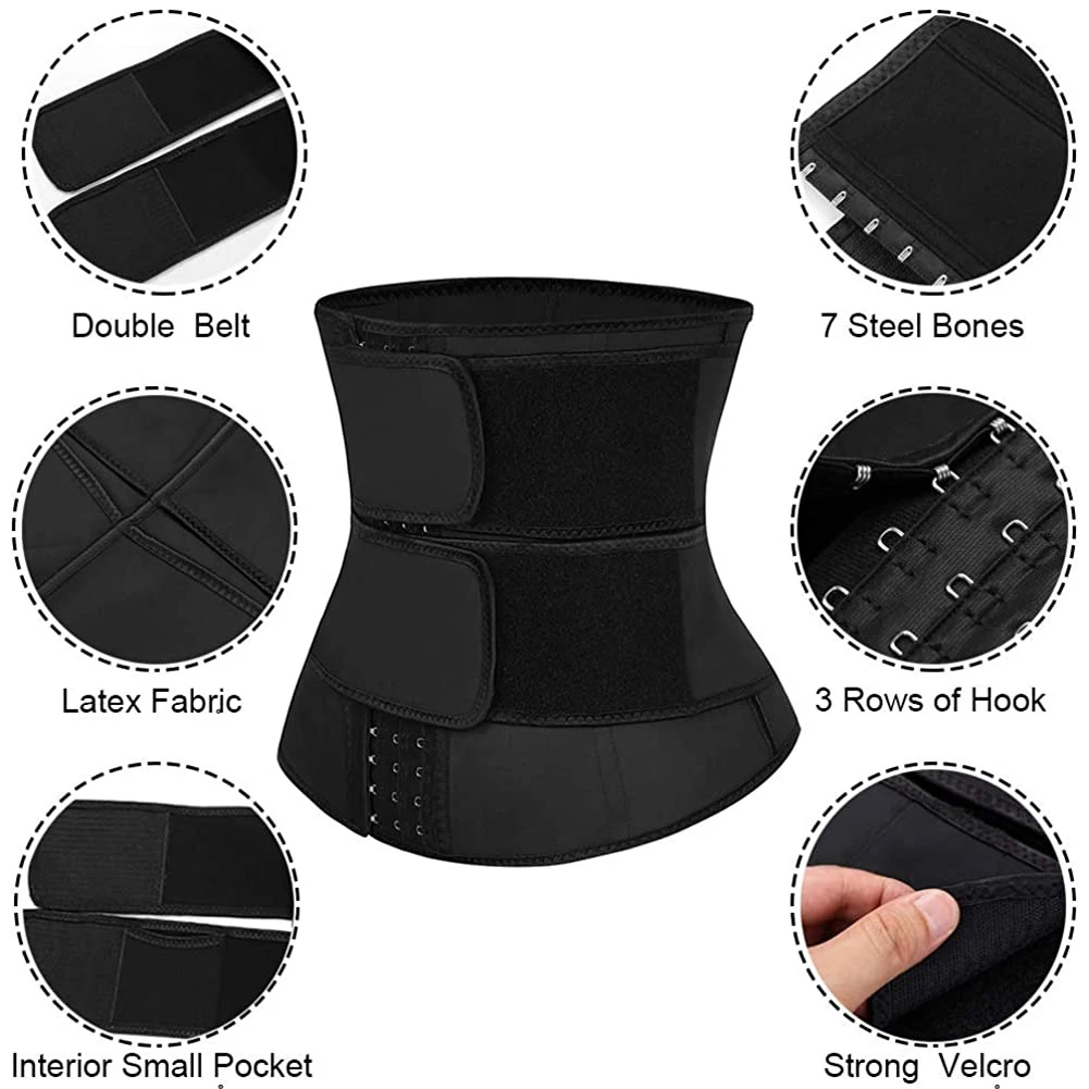 

Newly Women Adjustable Waist Trainer Trimmer Belt for Sport Fitness Slim Belts Three-breasted Shapewear 19ing
