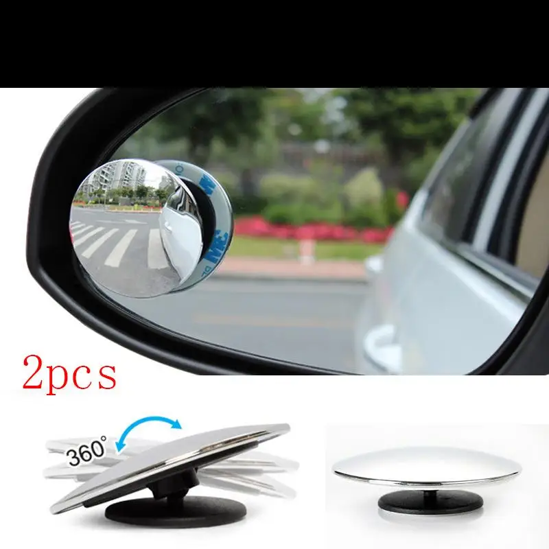 

2PCS Car 360 Wide Angle Round Convex Mirror Car Vehicle Side Blindspot Blind Spot Mirror Wide Rear View Mirrors Extra Round