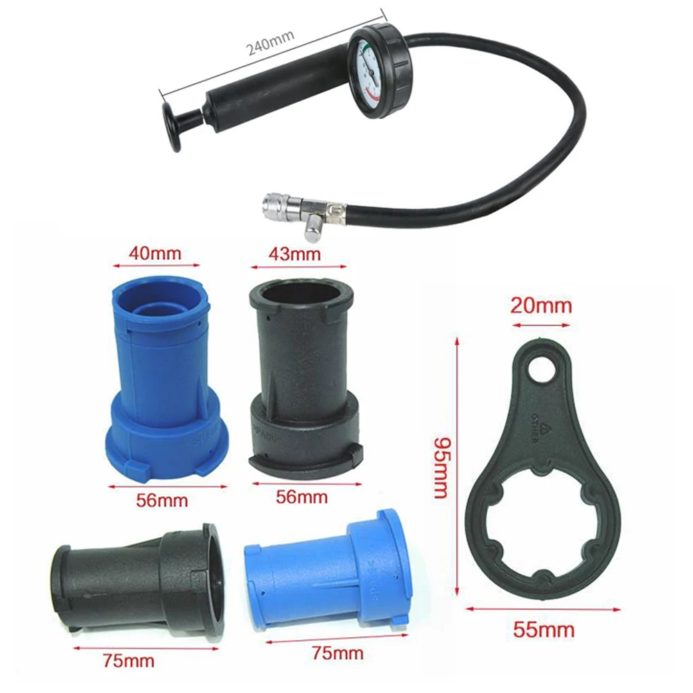 KKMOON 8/18pcs Auto Repairing Pressure Gauge Kit Barometers Radiator Leak Detector Car Cooling System Tester |