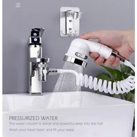 handheld washbasin shower 1 set mini shower head high pressure washing hair basin faucet external bathroom accessories products