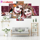 5 d алмазная живопись Бога, 5 шт., индийский миф, лорд Кришна, алмазная вышивка, модульные картины, украшение для дома и офиса, полная вышивка