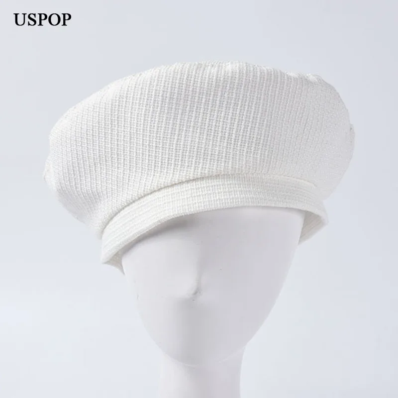 Женские клетчатые береты USPOP простые мягкие осень 2019 | Аксессуары для одежды